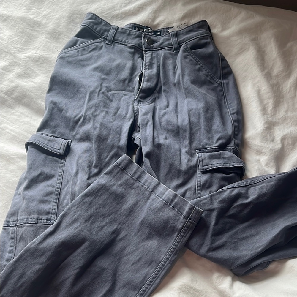 Hollister Blue Gray Straight Leg Pants